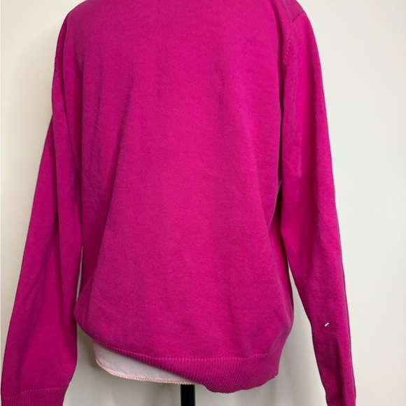 Christine Alexander Pink Quarter-Zip Sweater with Rhinestone Detail size XL - Picture 6 of 11
